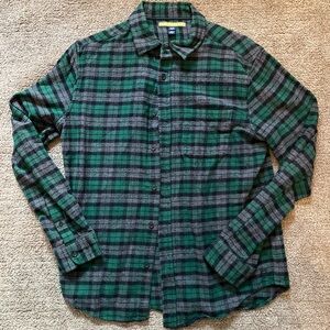Prince & Fox Men's Green and Gray Plaid Shirt